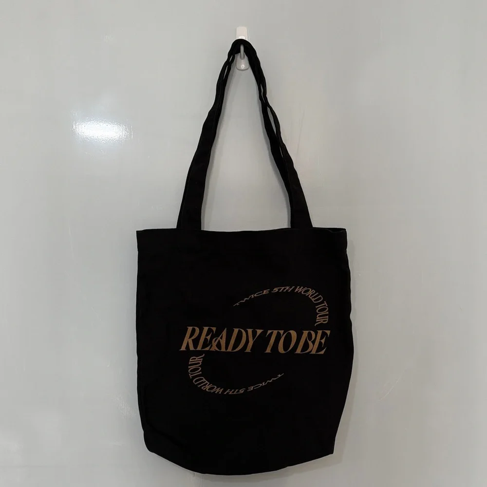TWICE 5th world tour READY TO BE Black Tote Bag K pop merch rare - Picture 2 of 6